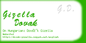 gizella dovak business card